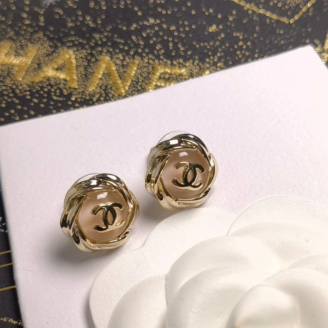 pink letter Drop Earrings for women - product detail view