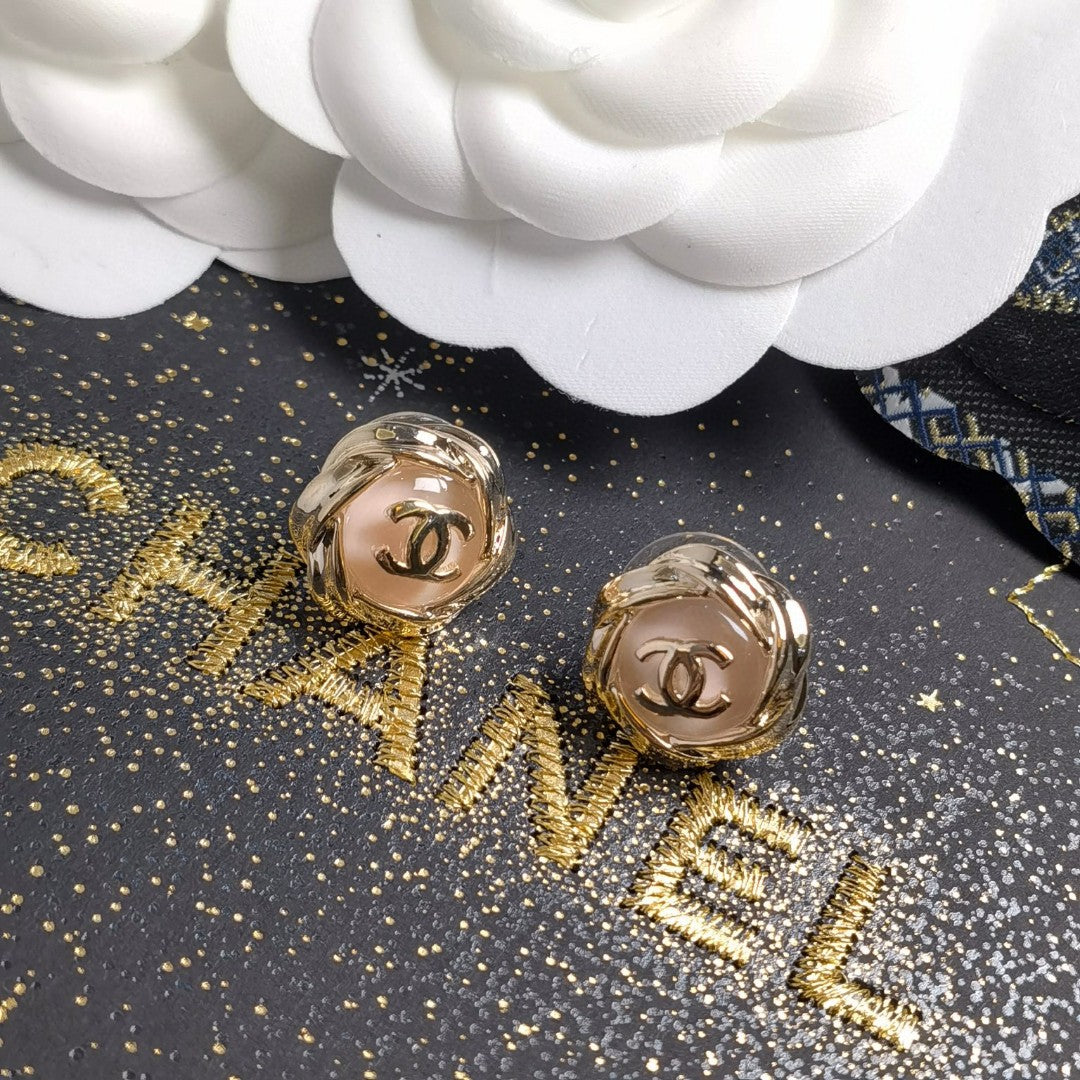 pink letter Drop Earrings for women - alternate angle view 4