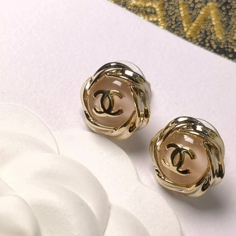 pink letter Drop Earrings for women - alternate angle view 6