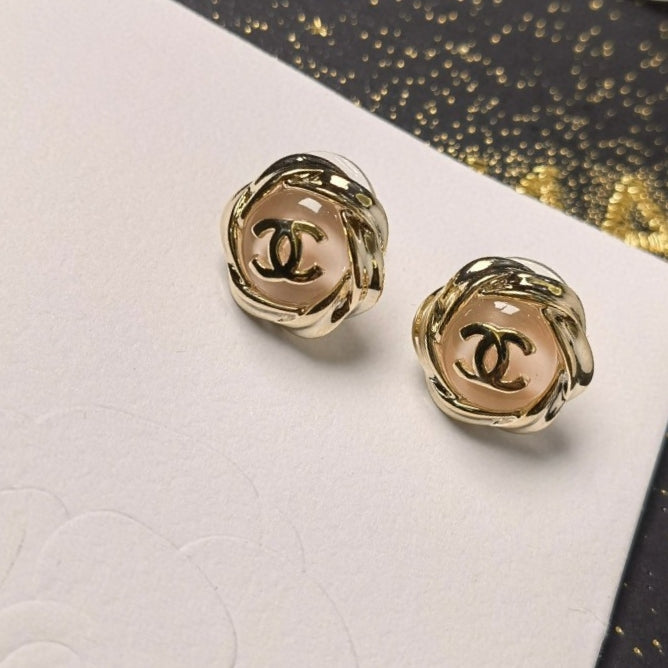 pink letter Drop Earrings for women - alternate angle view 9