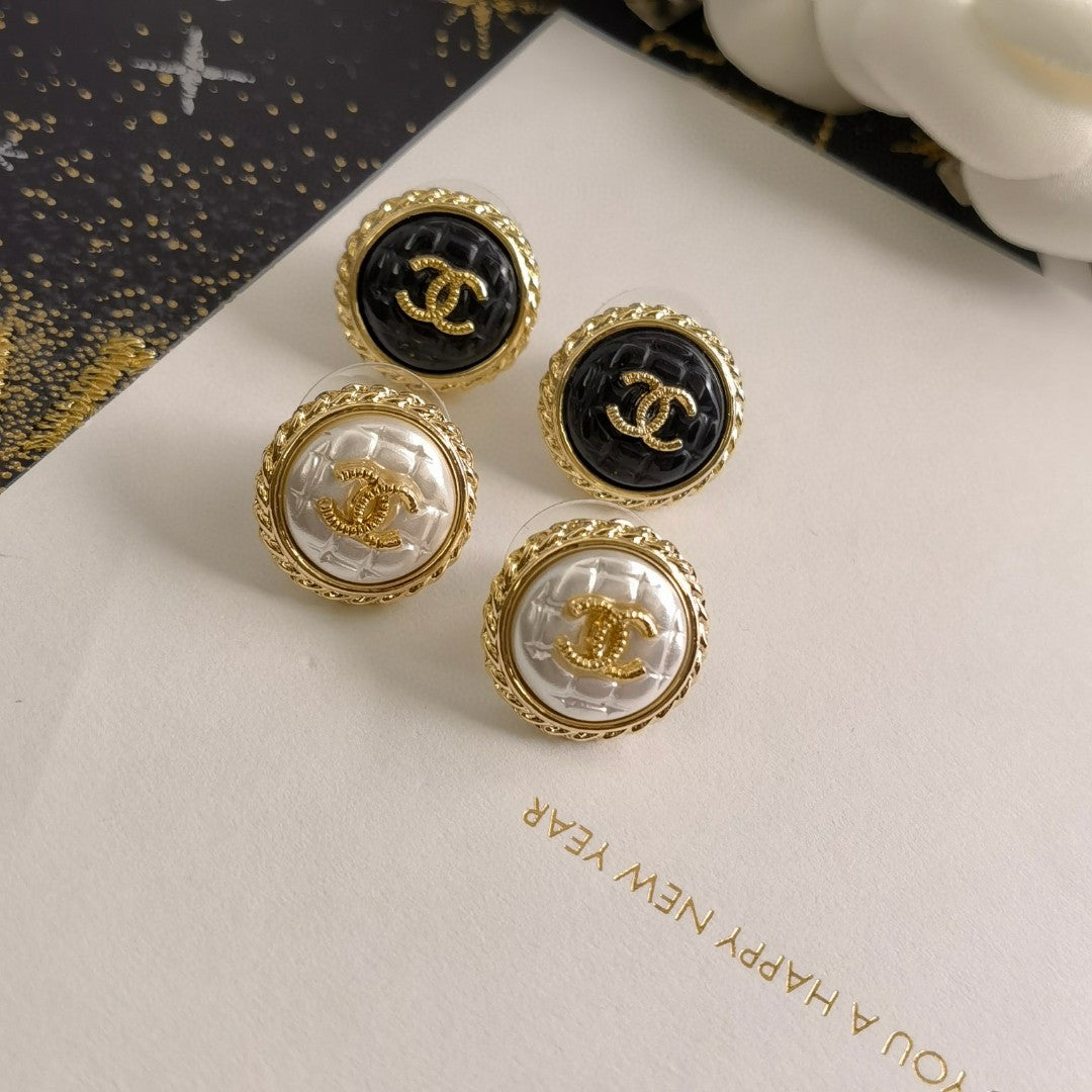yellow brass letter Drop Earrings for women - product detail view