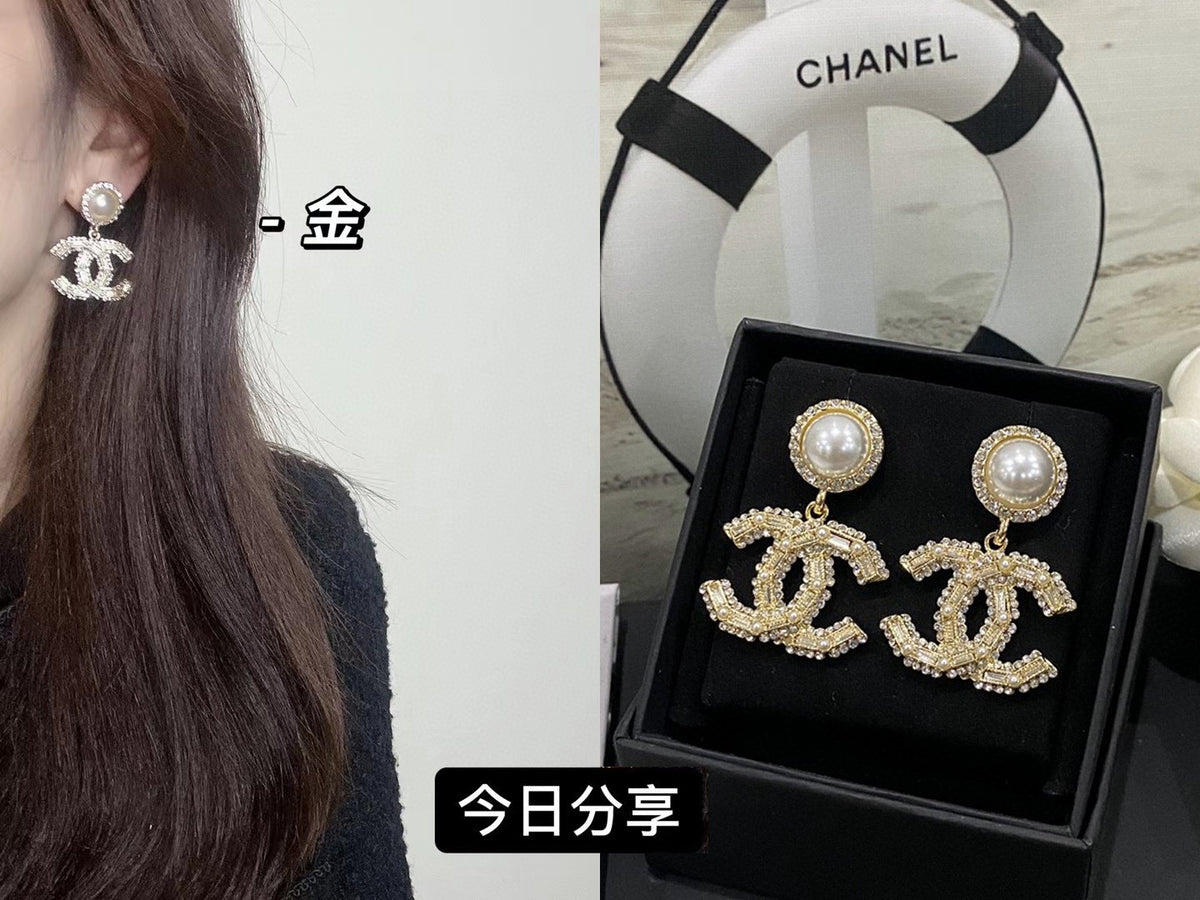 pearl floral Stud Earrings for women - alternate angle view 8