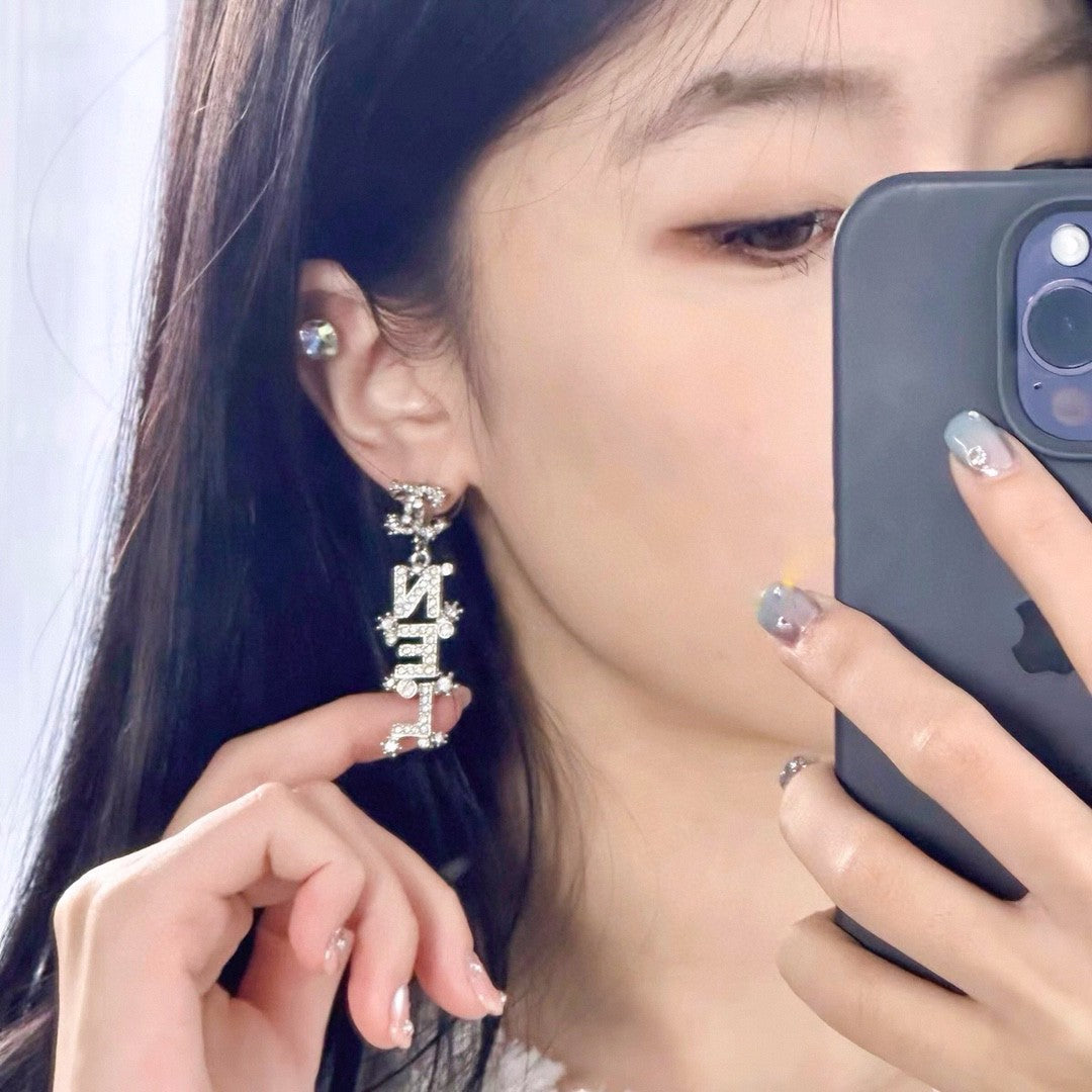 pink brass heart Drop Earrings for women - alternate angle view 7