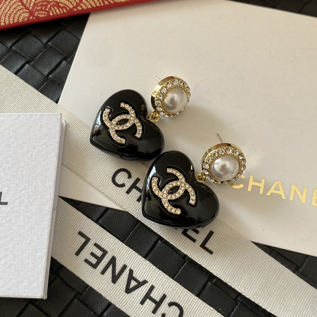 yellow 925 sterling silver heart Stud Earrings for women - product detail view