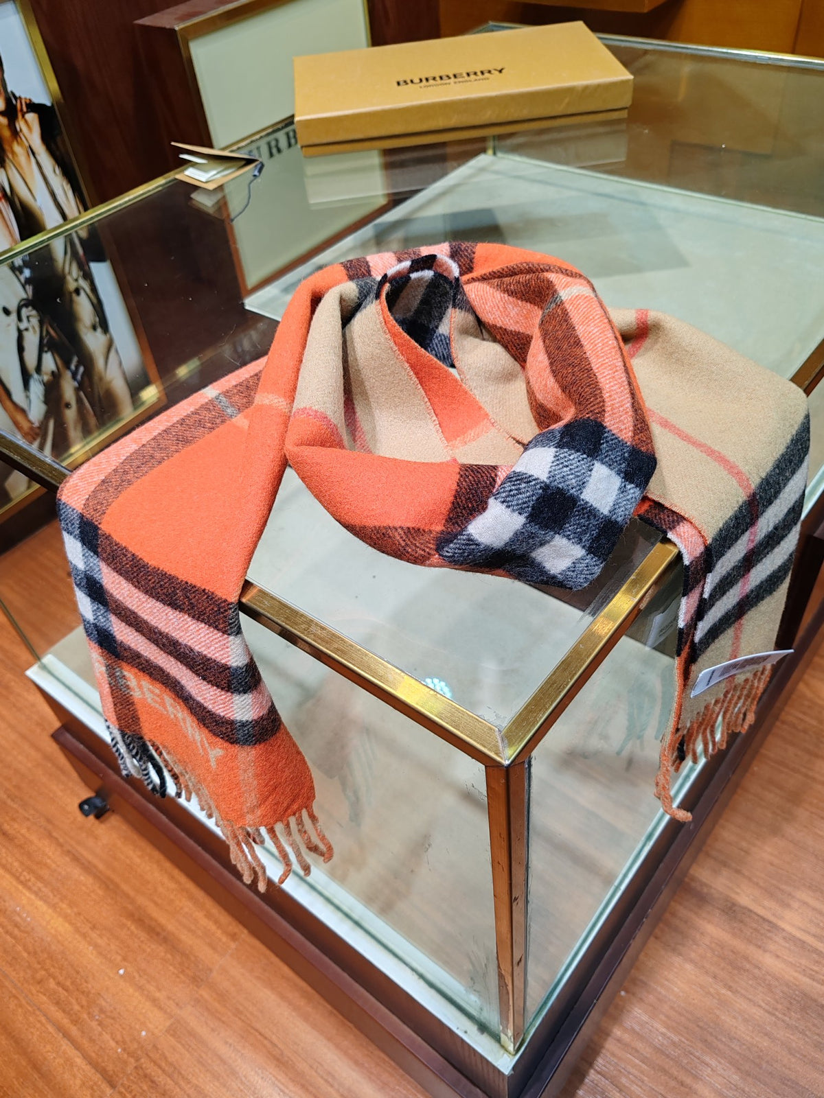 multicolor velvet versatile Scarf for men - alternate angle view 3