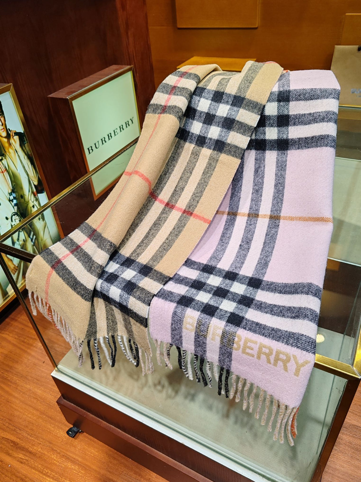 multicolor velvet versatile Scarf for men - alternate angle view 4