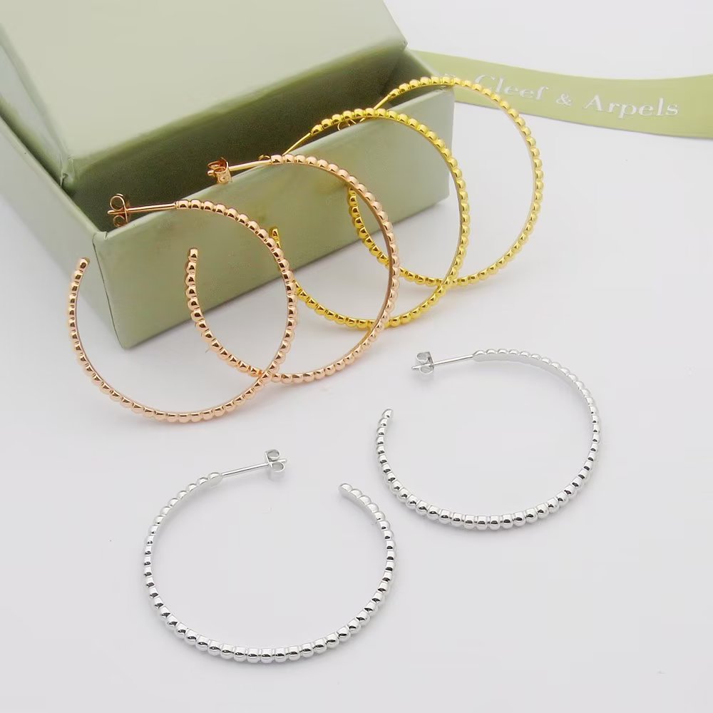 tricolor versatile Stud Earrings for women - alternate angle view 3