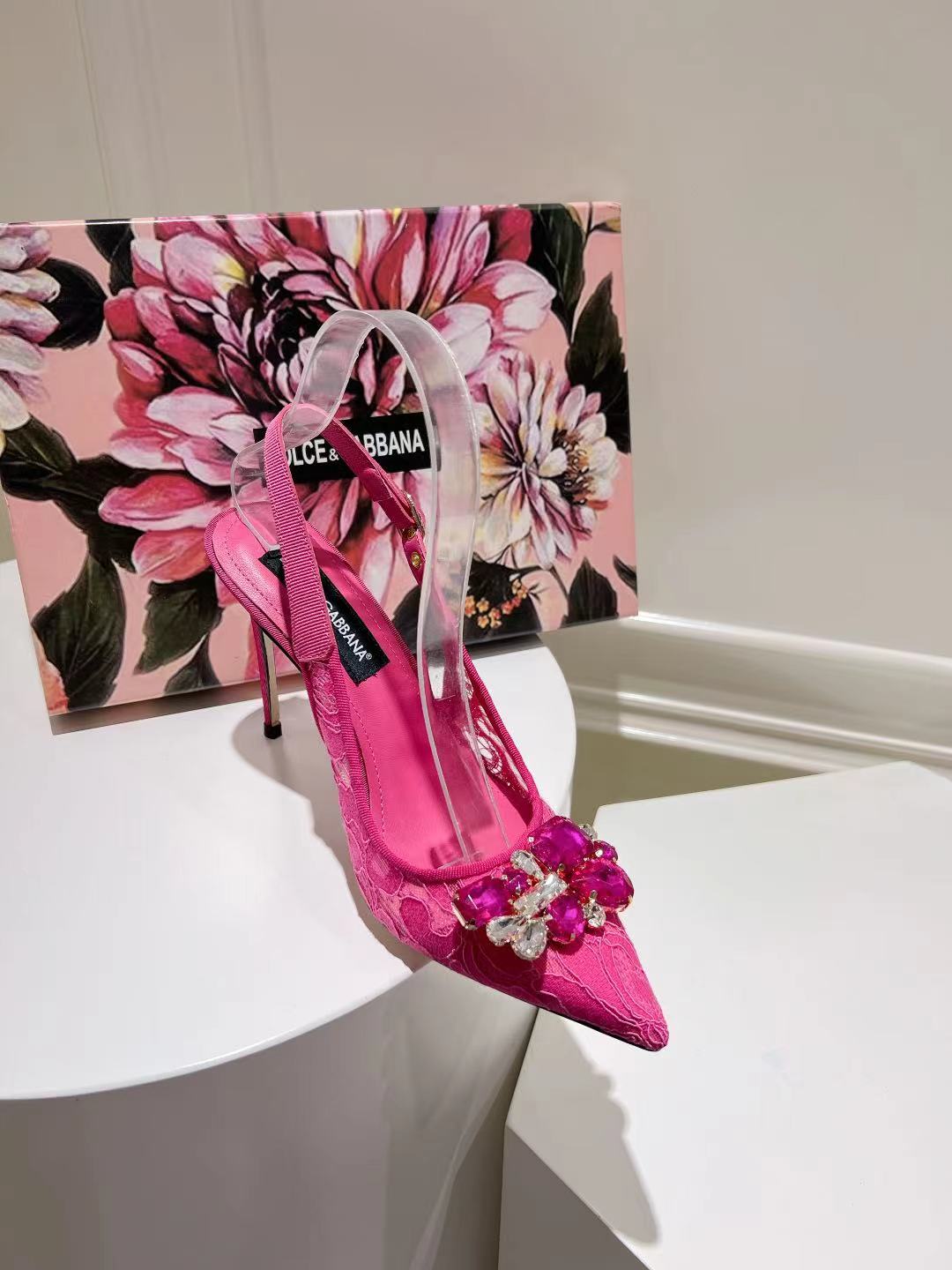 Dolce & Gabbana DG Women's Lace-Mesh Heels