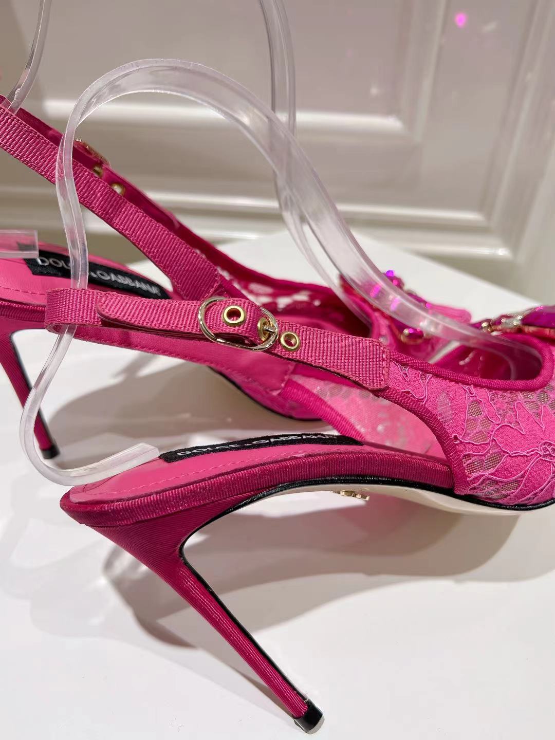 Dolce & Gabbana DG Women's Lace-Mesh Heels
