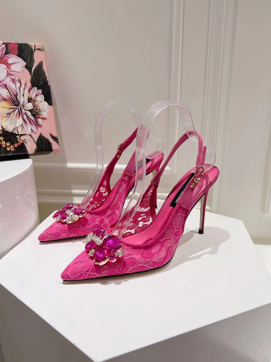 Dolce & Gabbana DG Women's Lace-Mesh Heels