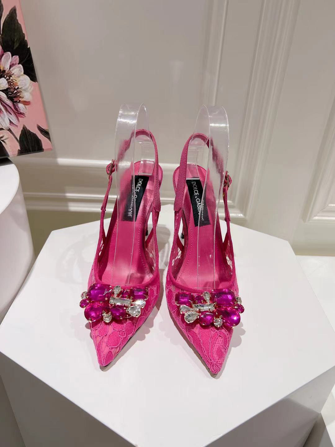 Dolce & Gabbana DG Women's Lace-Mesh Heels