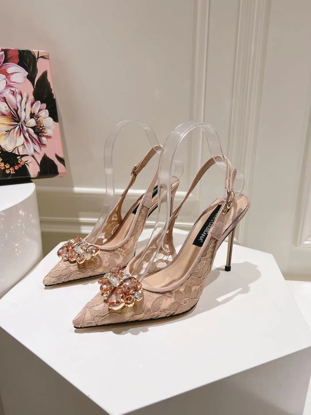 Dolce & Gabbana DG Women's Lace-Mesh Heels
