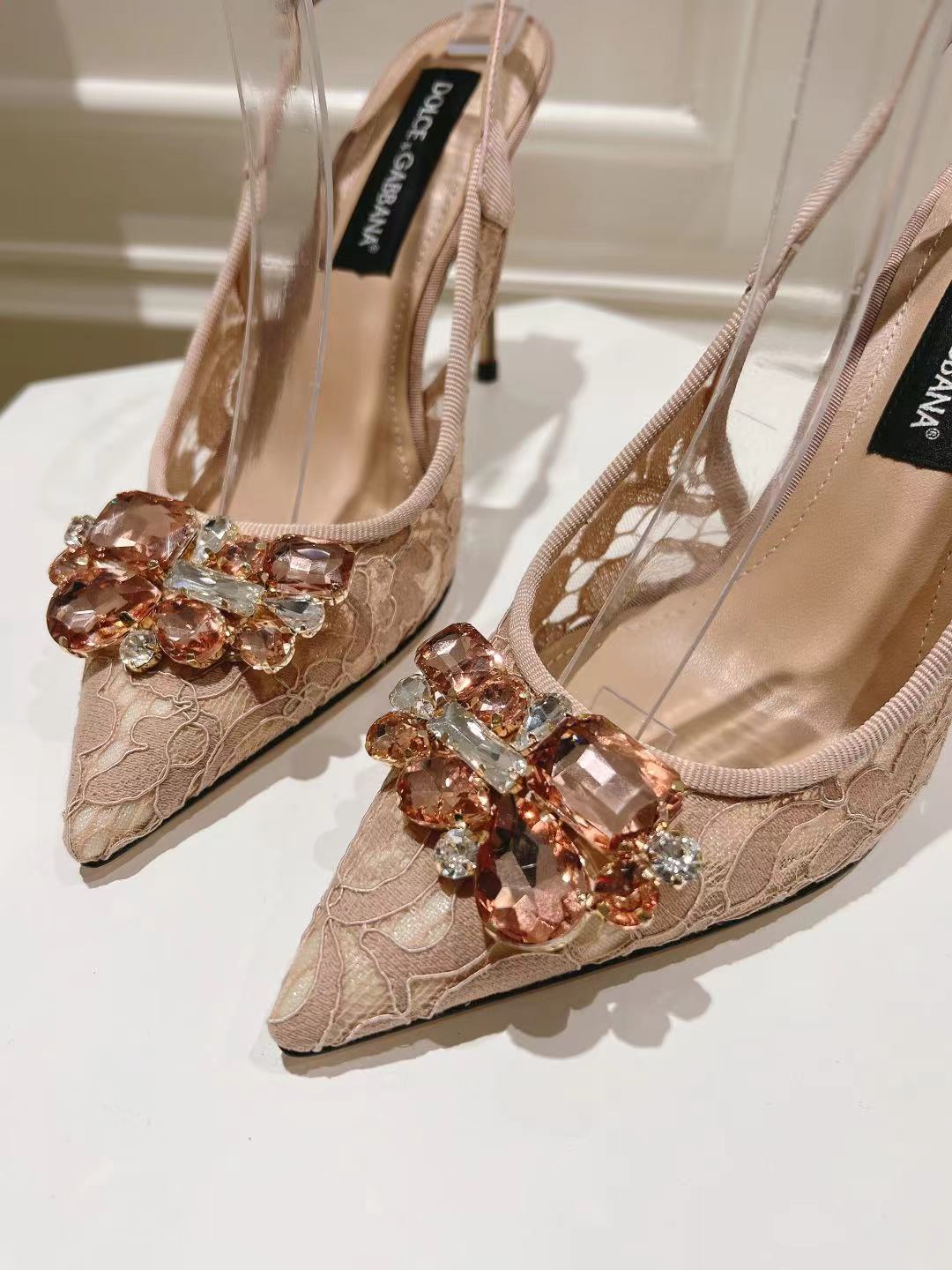 Dolce & Gabbana DG Women's Lace-Mesh Heels