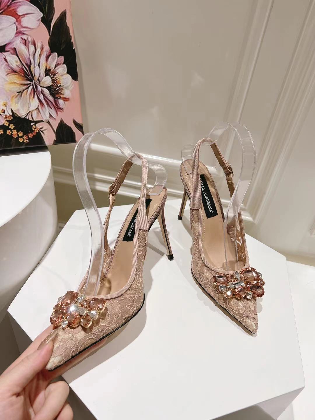 Dolce & Gabbana DG Women's Lace-Mesh Heels