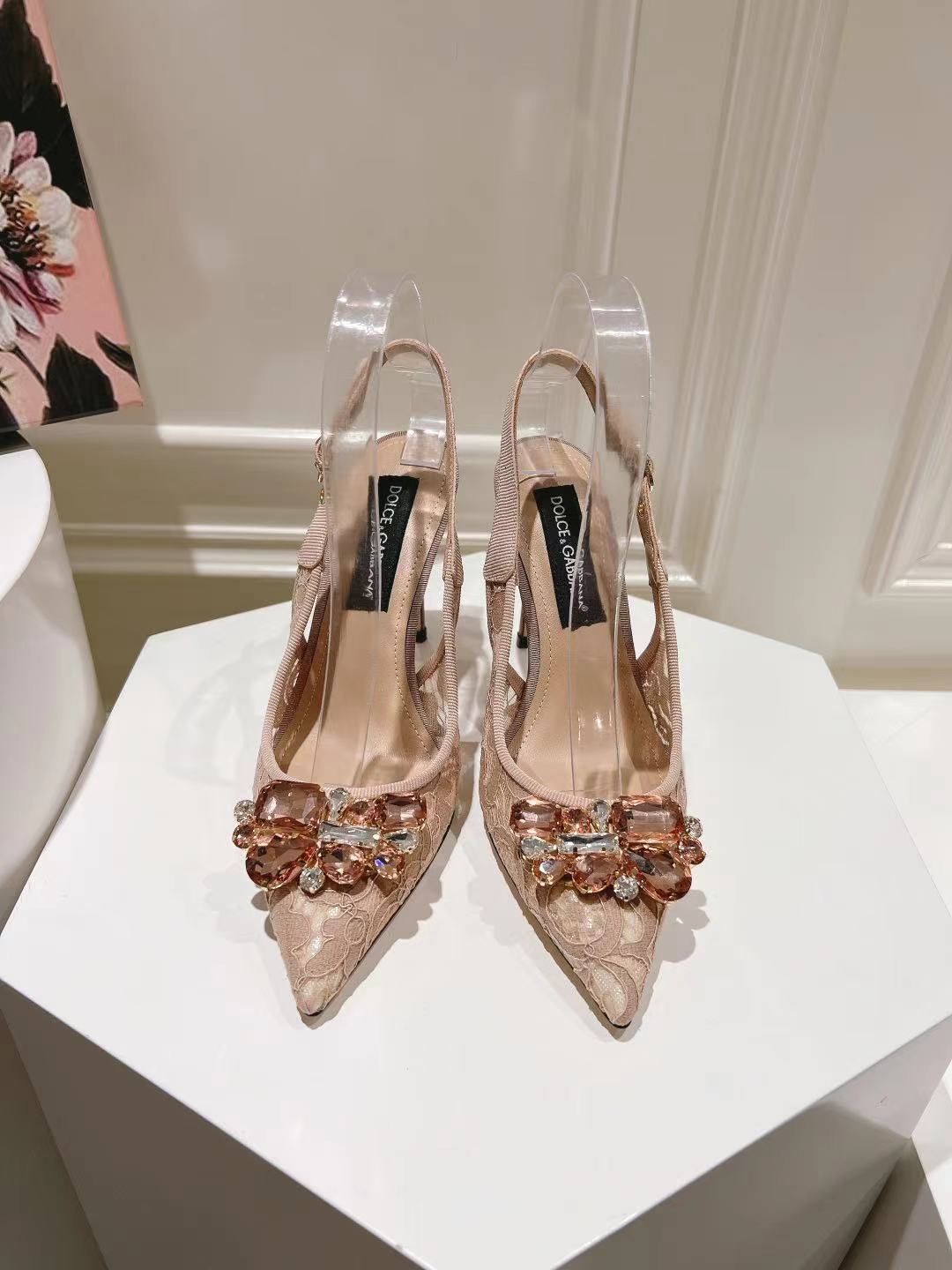Dolce & Gabbana DG Women's Lace-Mesh Heels