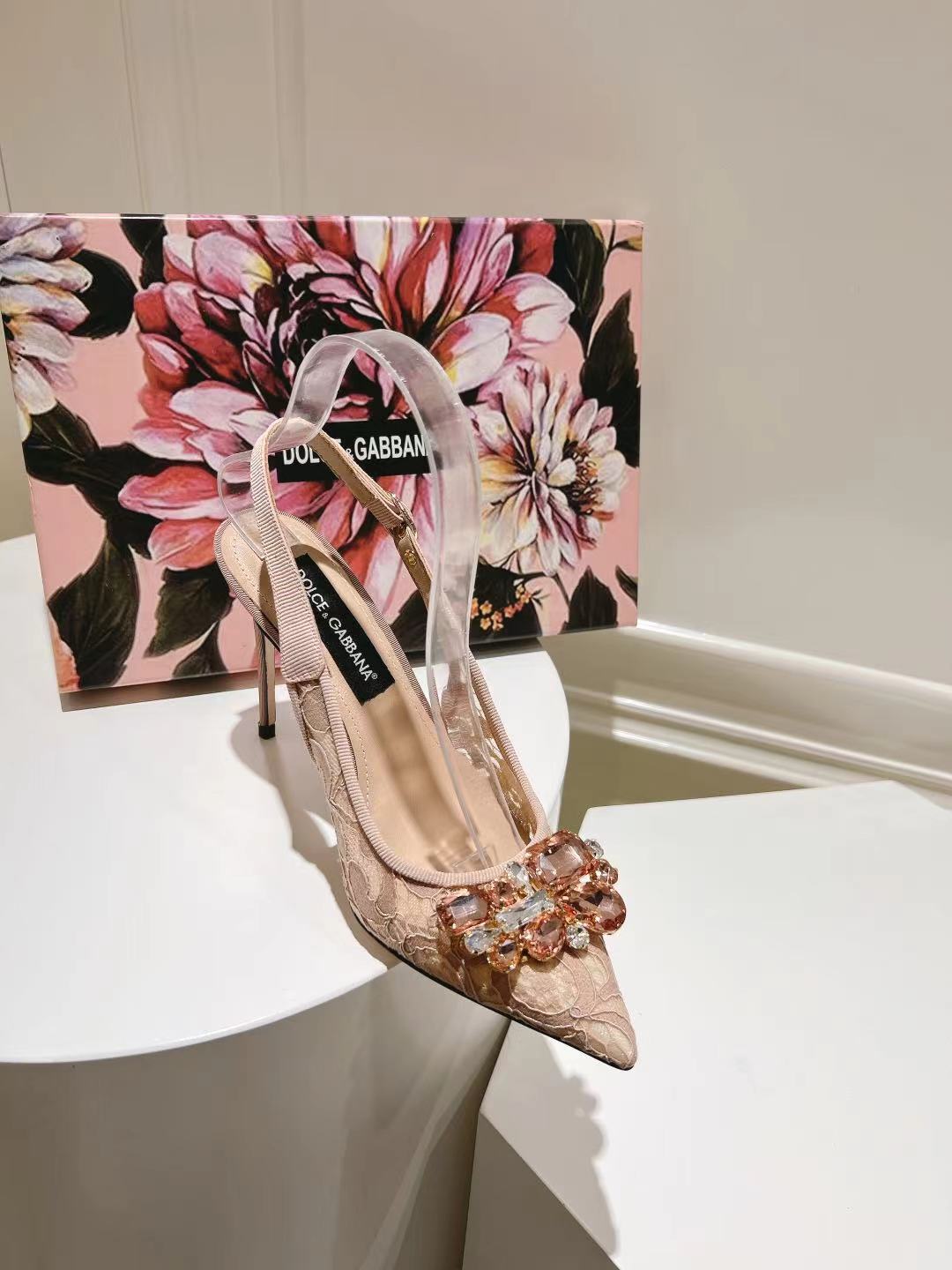 Dolce & Gabbana DG Women's Lace-Mesh Heels