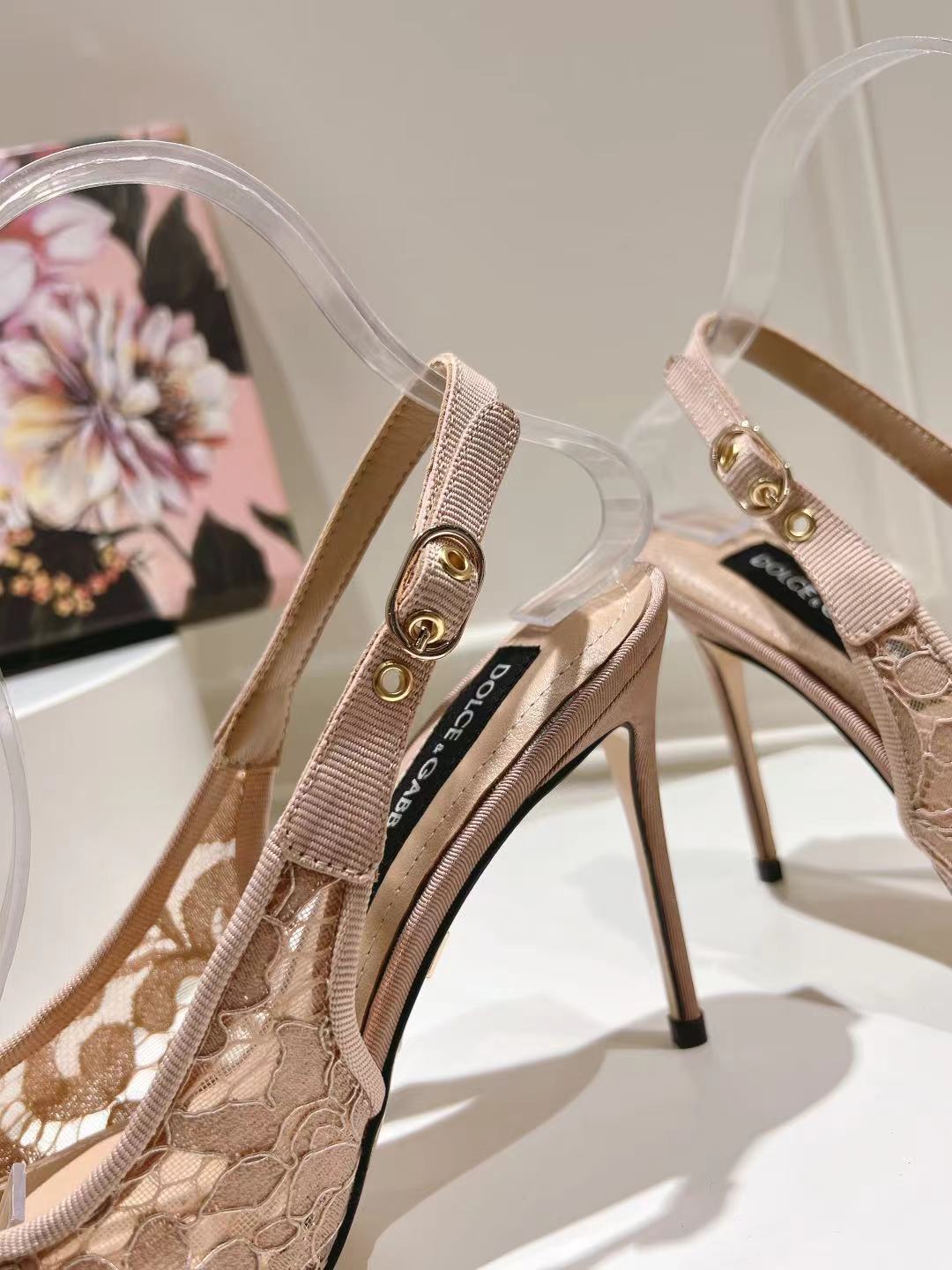 Dolce & Gabbana DG Women's Lace-Mesh Heels