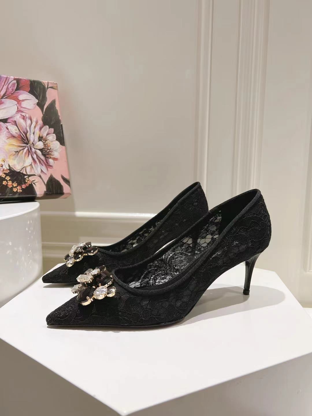 Dolce & Gabbana DG Women's Lace-Mesh Heels