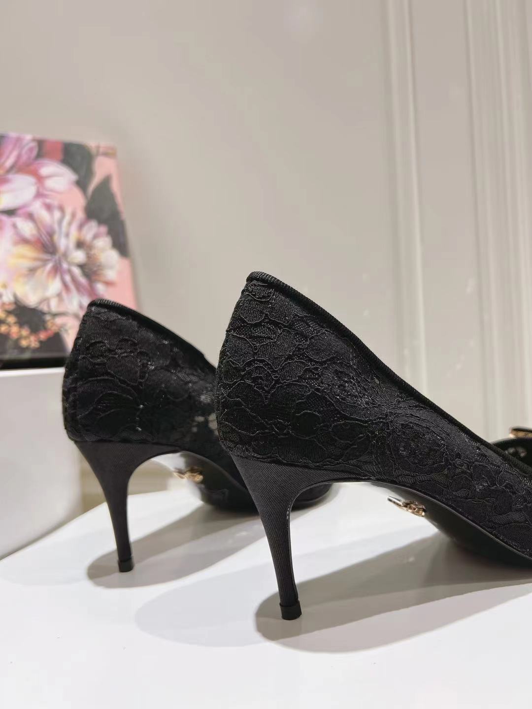 Dolce & Gabbana DG Women's Lace-Mesh Heels
