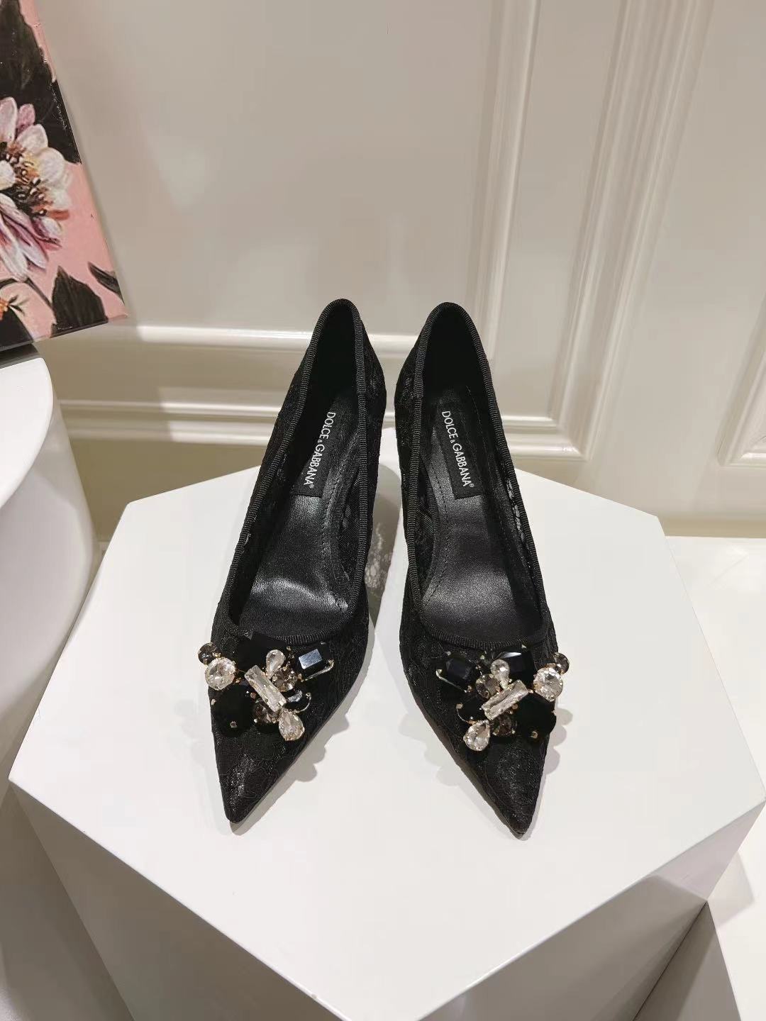 Dolce & Gabbana DG Women's Lace-Mesh Heels