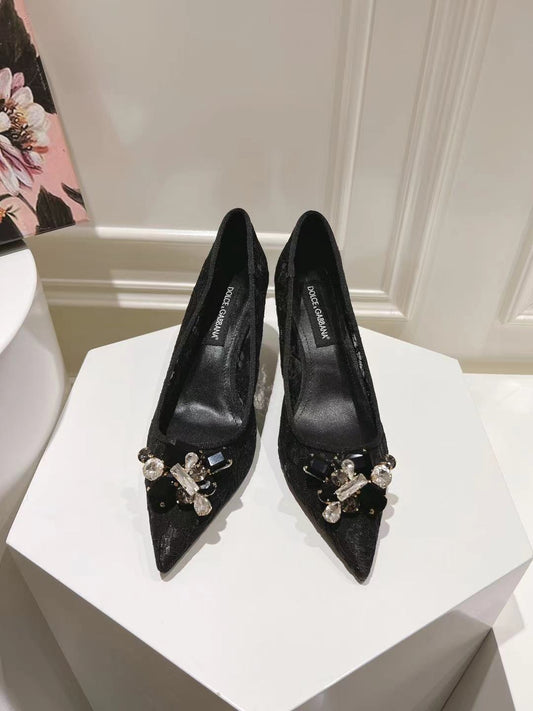 Dolce & Gabbana DG Women's Lace-Mesh Heels