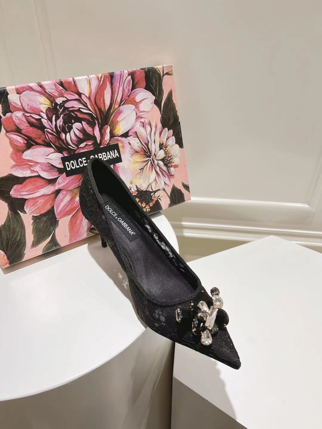 Dolce & Gabbana DG Women's Lace-Mesh Heels