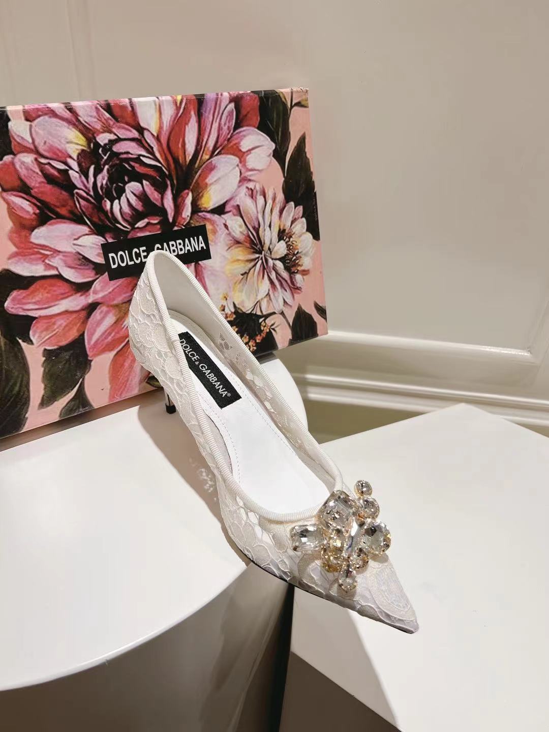 Dolce & Gabbana DG Women's Lace-Mesh Heels