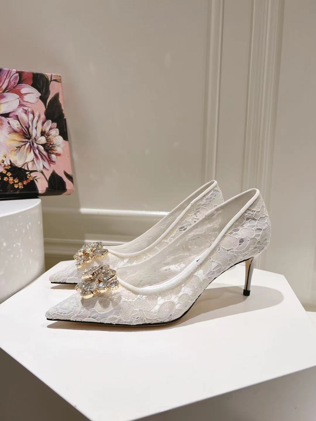 Dolce & Gabbana DG Women's Lace-Mesh Heels
