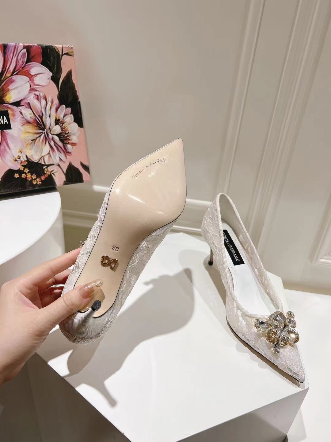 Dolce & Gabbana DG Women's Lace-Mesh Heels