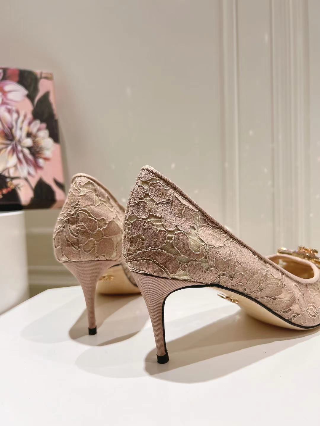 Dolce & Gabbana DG Women's Lace-Mesh Heels