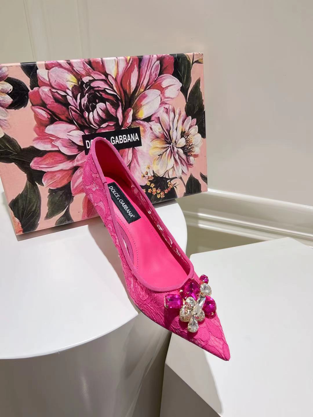 Dolce & Gabbana DG Women's Lace-Mesh Heels