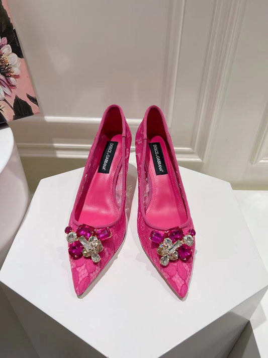 Dolce & Gabbana DG Women's Lace-Mesh Heels