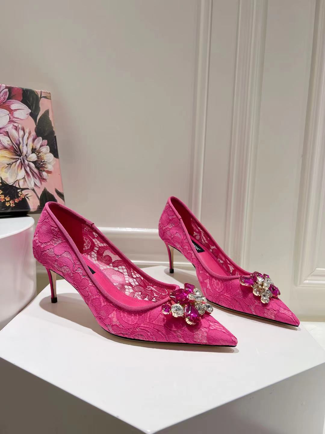 Dolce & Gabbana DG Women's Lace-Mesh Heels