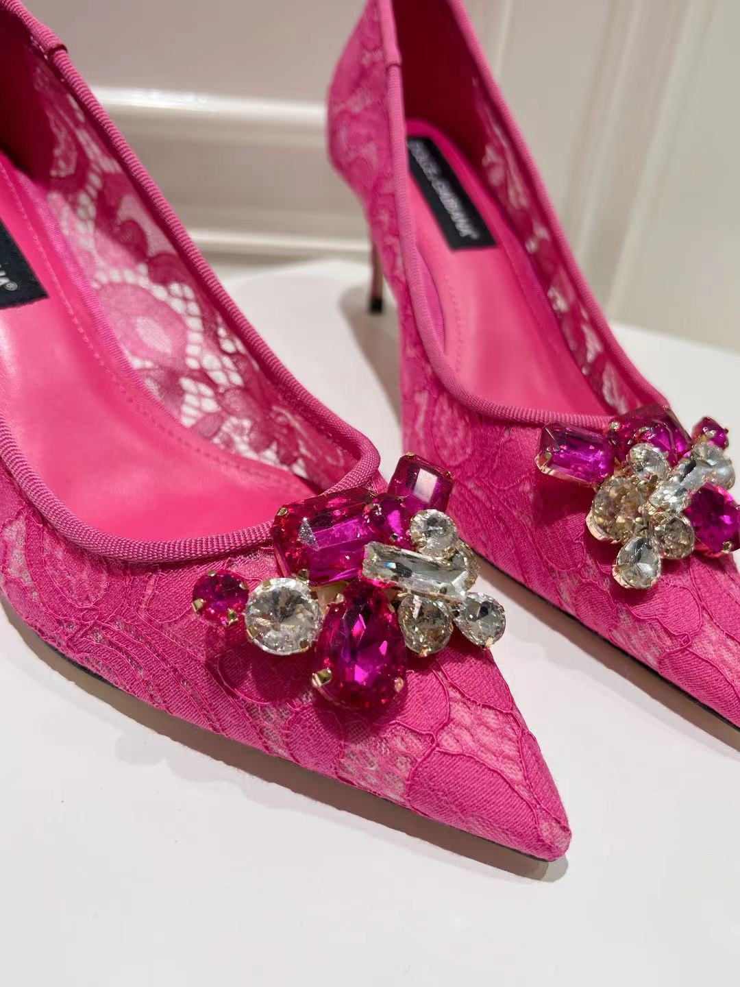 Dolce & Gabbana DG Women's Lace-Mesh Heels