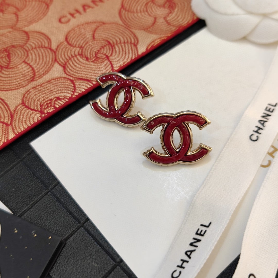 gold letter Drop Earrings for women - alternate angle view 3