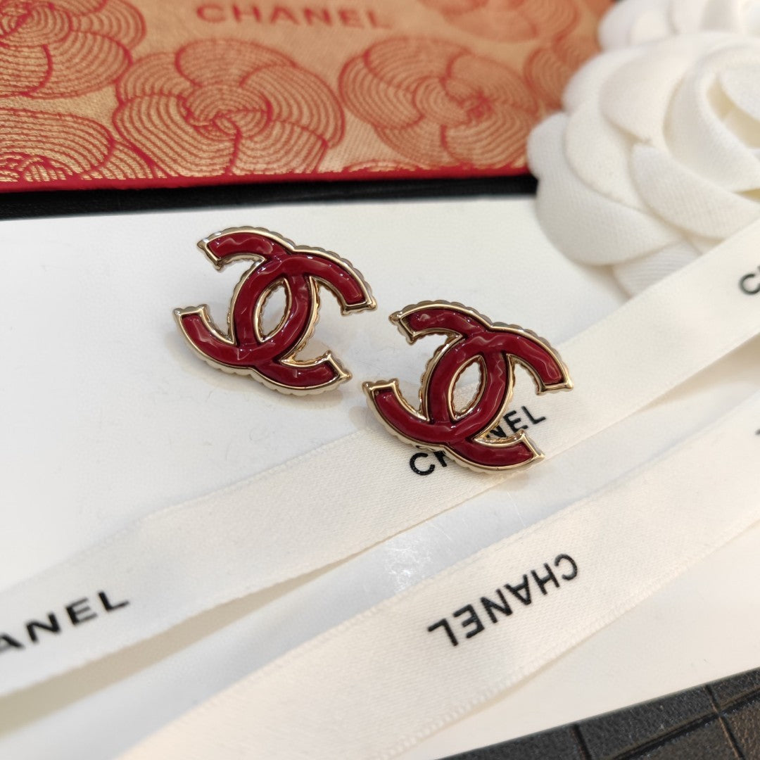 gold letter Drop Earrings for women - product detail view