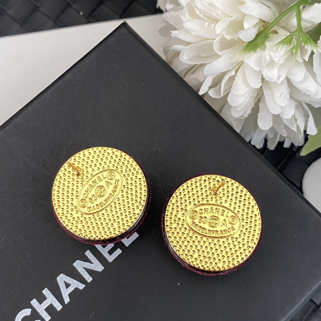 red velvet letter Drop Earrings for women - alternate angle view 5