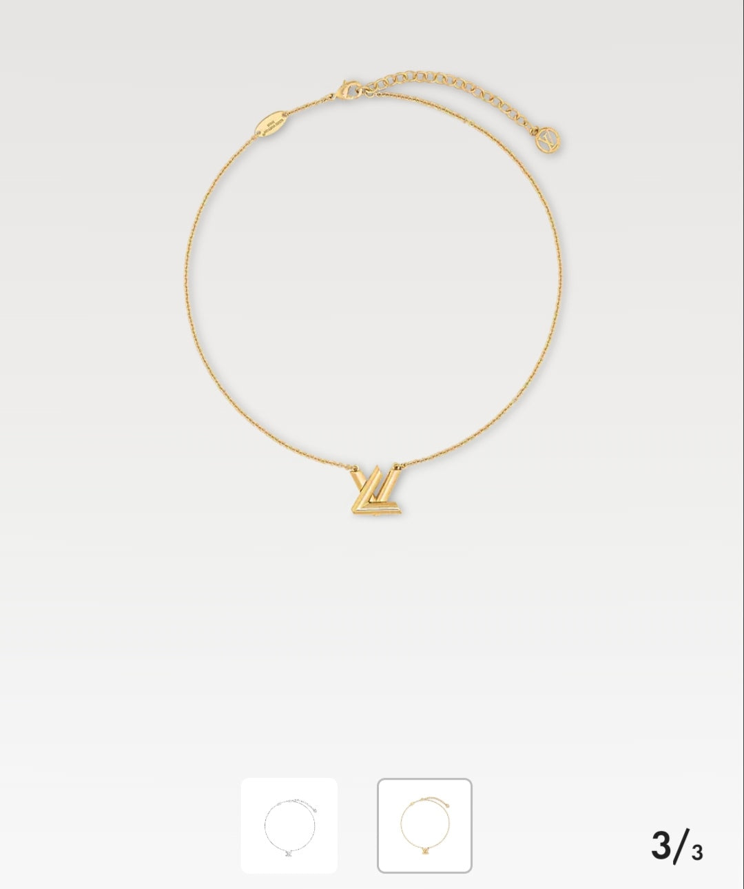gold metal chain Necklace for women - product detail view
