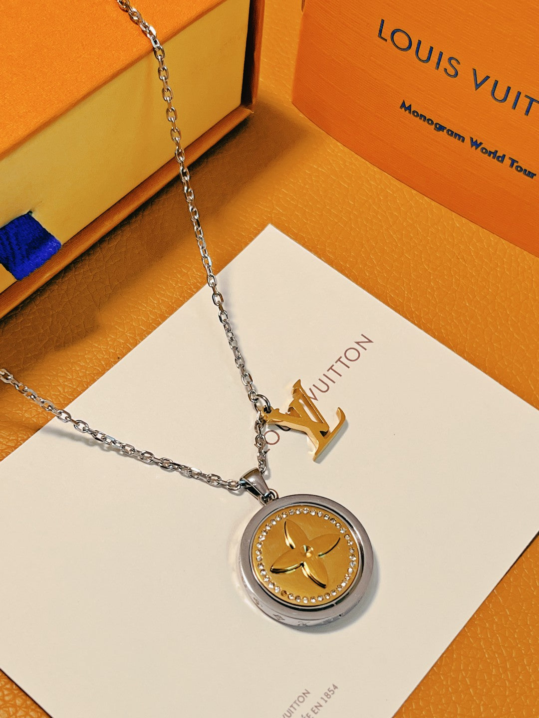 gold clover Necklace for women - alternate angle view 5