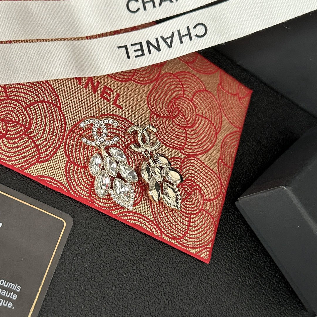 gold crystal letter Drop Earrings for women - alternate angle view 5