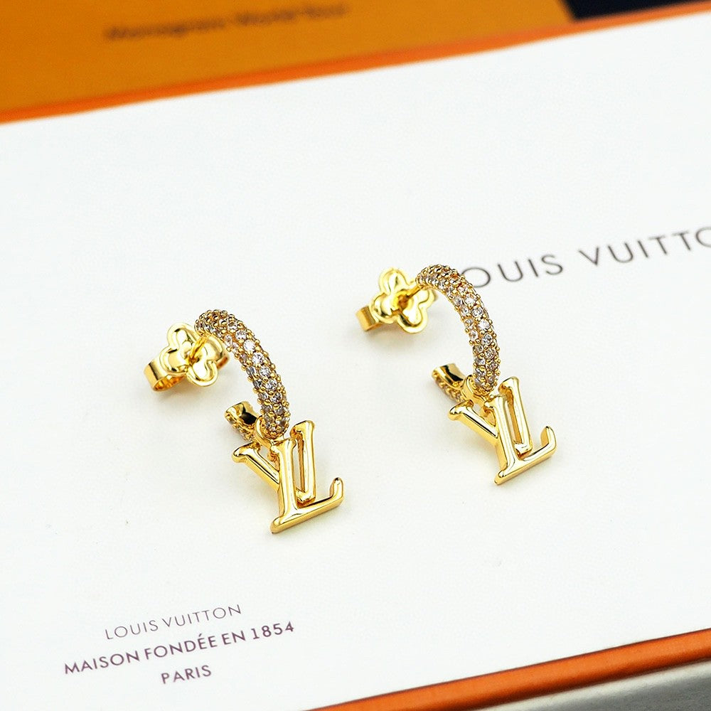 letter Drop Earrings for women - alternate angle view 10