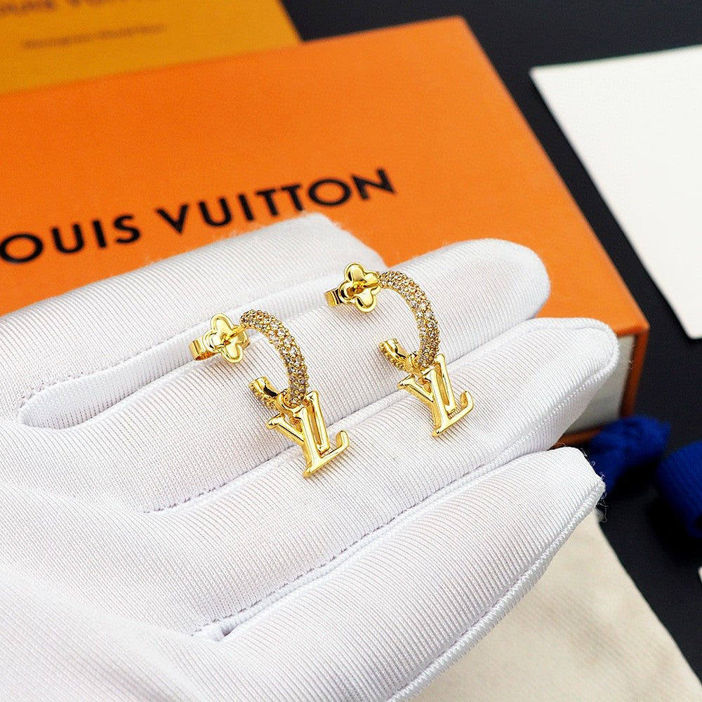 letter Drop Earrings for women - alternate angle view 4