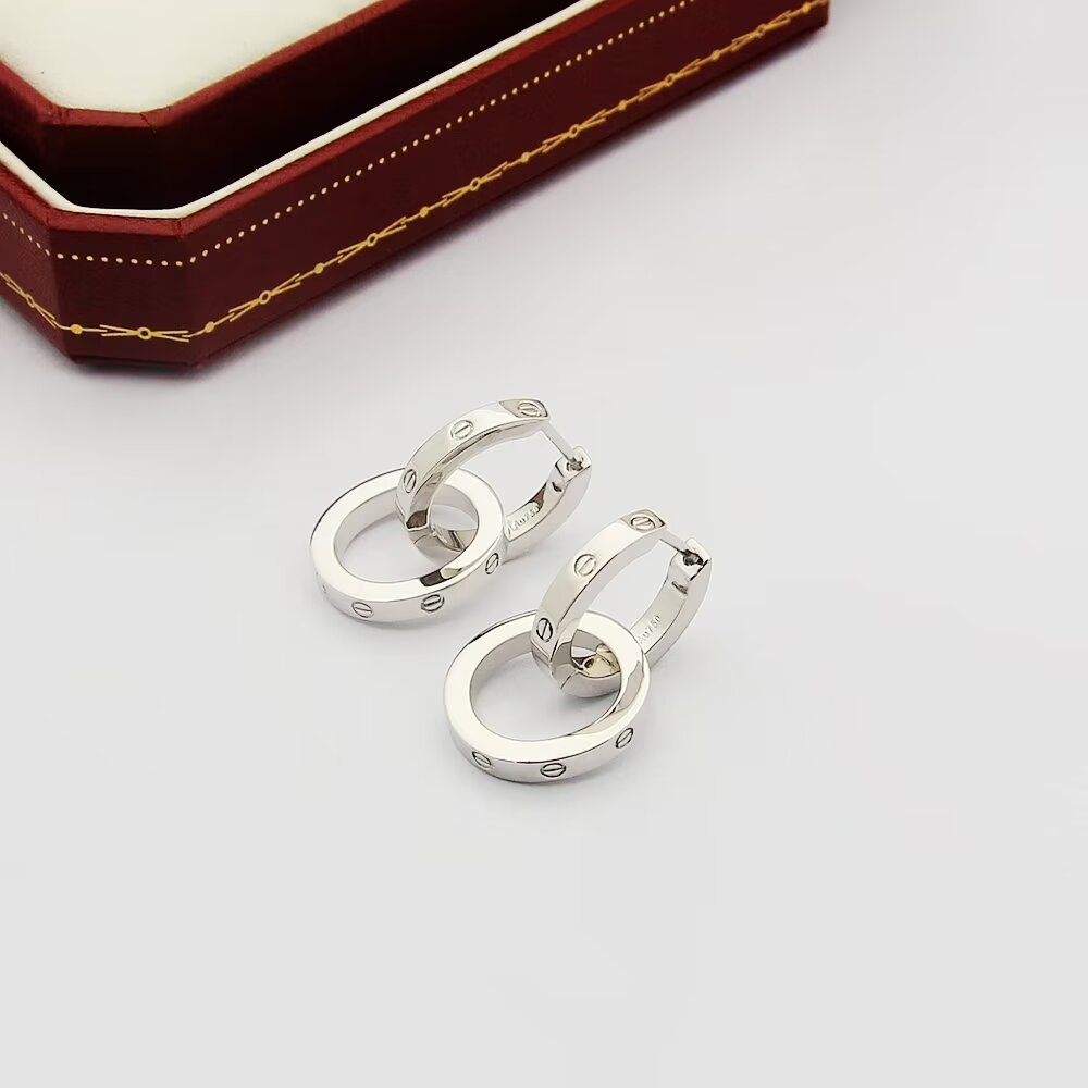 rose gold rose Stud Earrings for women - alternate angle view 7