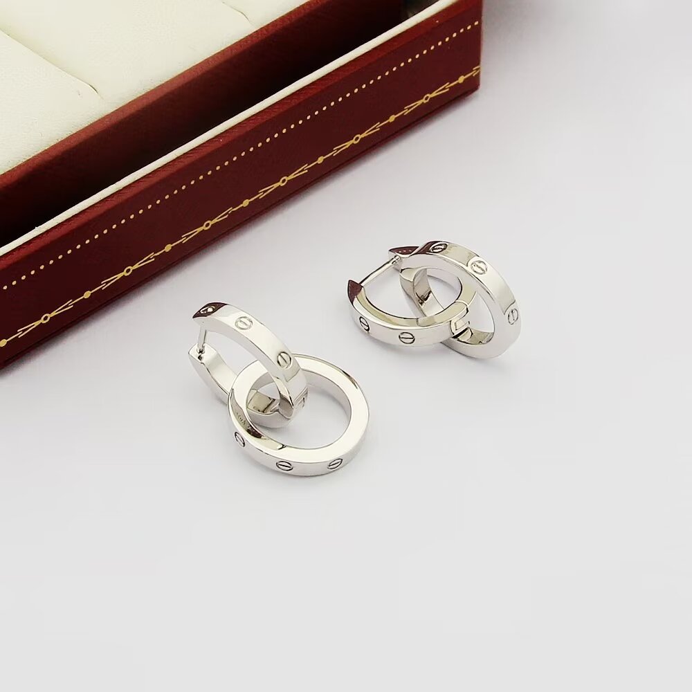 rose gold rose Stud Earrings for women - alternate angle view 8