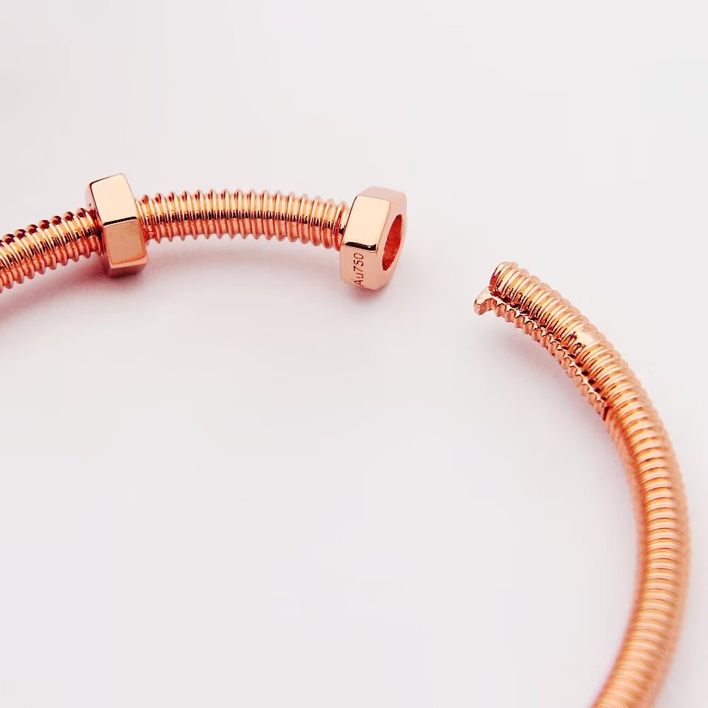 rose gold rose Bangle for women - alternate angle view 7
