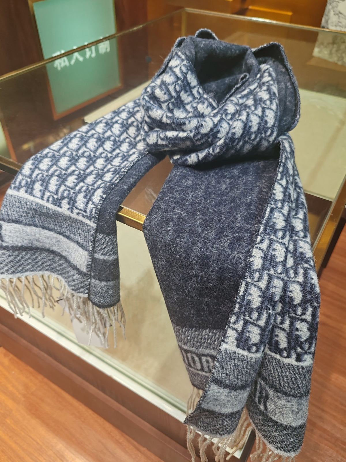 velvet floral Scarf for men - alternate angle view 3