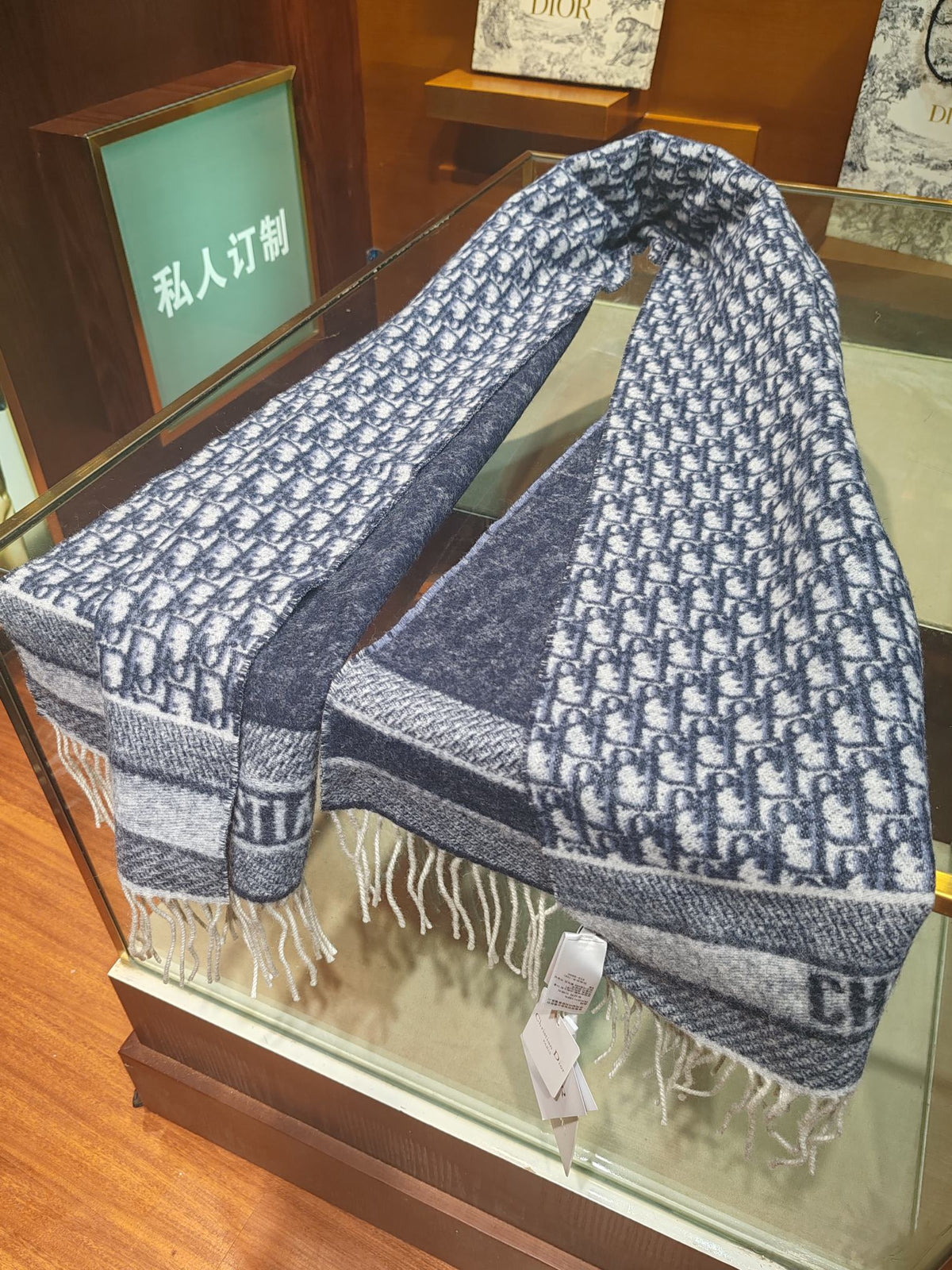 velvet floral Scarf for men - alternate angle view 4