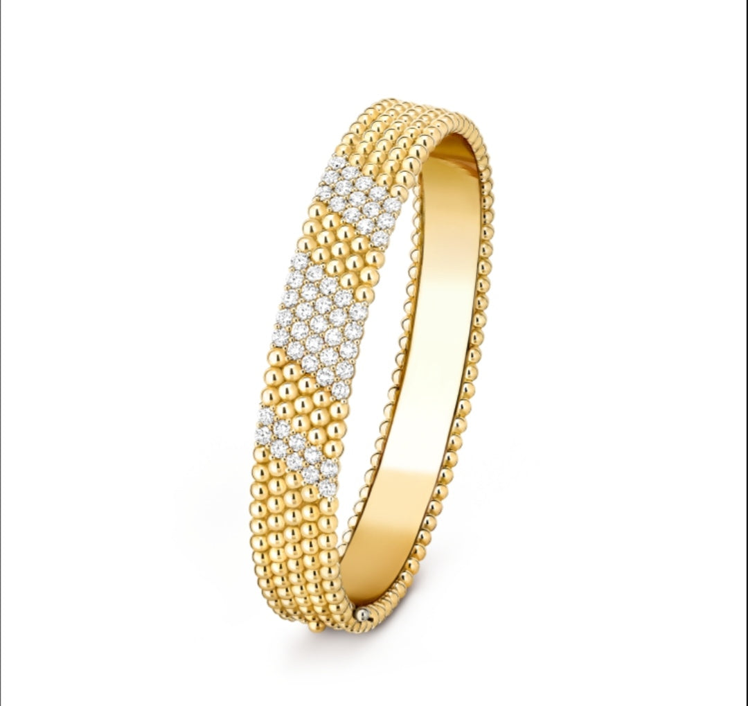 tricolor crystal Bangle for women - product detail view