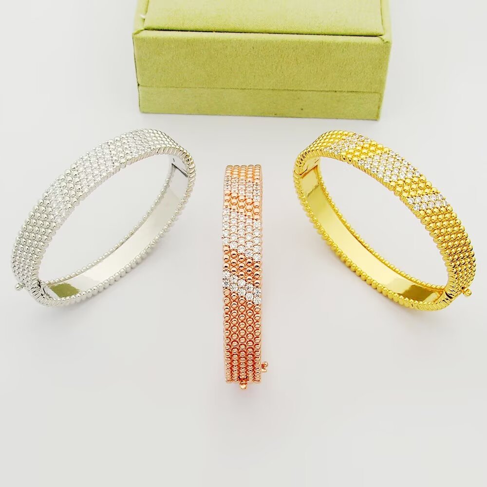 tricolor crystal Bangle for women - alternate angle view 4