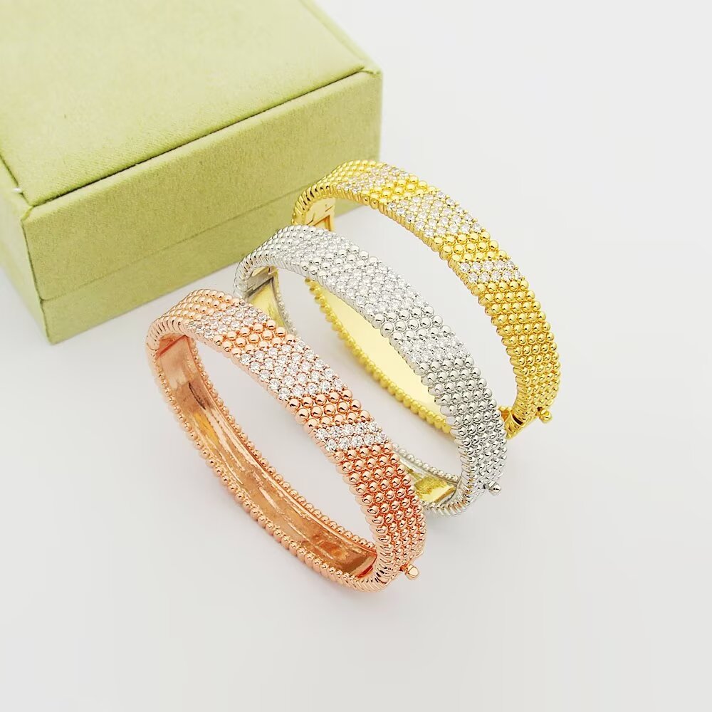 tricolor crystal Bangle for women - alternate angle view 9